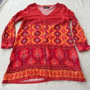 MINKPINK Folktale Smock Dress boho bohemian festival colorful women’s size Small